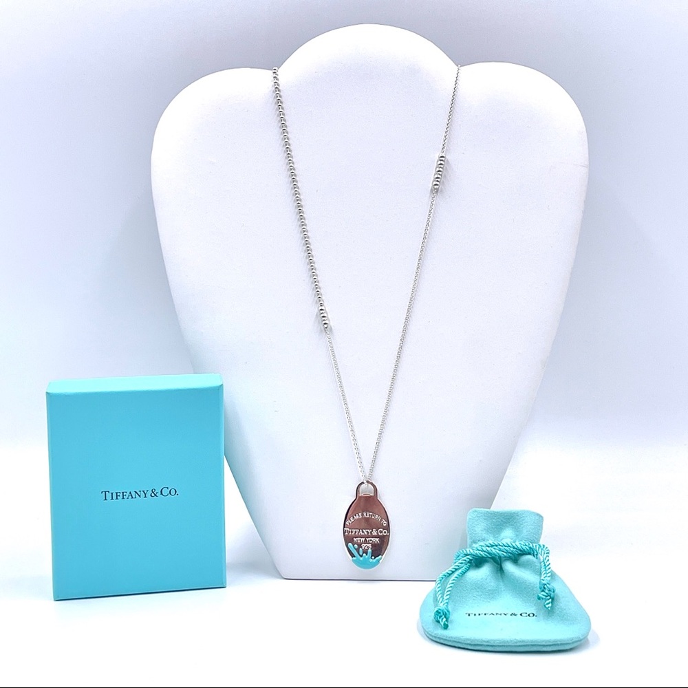Tiffany & Co. Oval RTT Splash Tag & Necklace - Picture 8 of 9